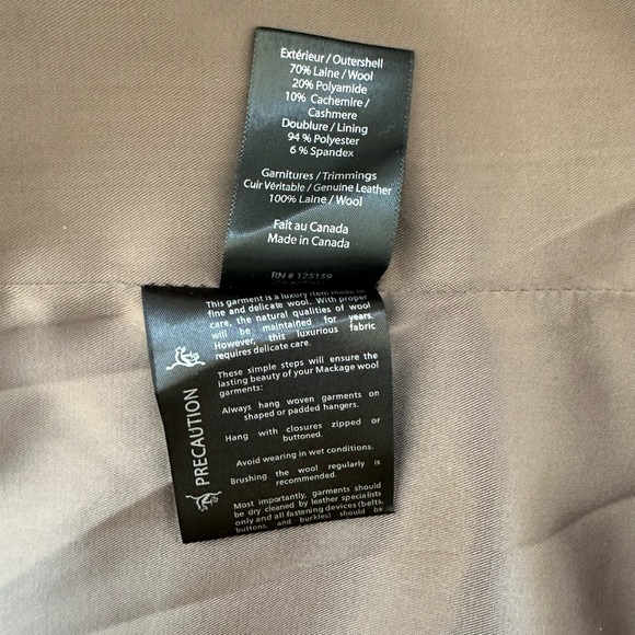 Mackage wool coat size small - Picture 7 of 9